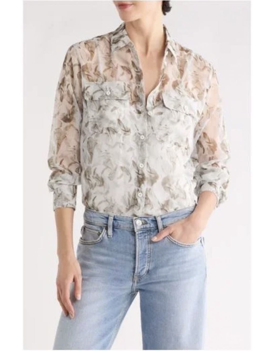 Rag & Bone
Women's Gray Sonica Button-Up
Shirt size L